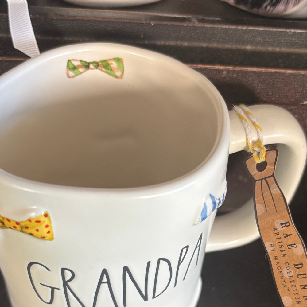Rae Dunn GRANDPA mug with bow ties - Picture 3 of 5